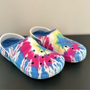Colorful Tie-Dye Kids Clogs